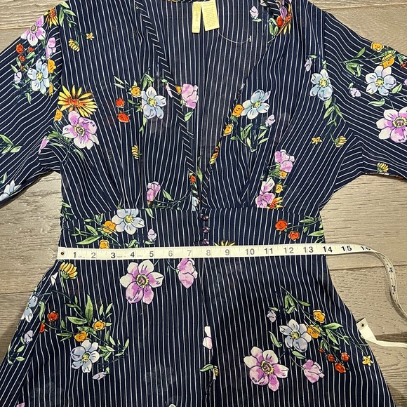 Womens Japna striped with florals long duster Sz L - Picture 4 of 14